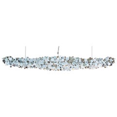 Ozone Linear Chandelier in Stainless Steel by David D’Imperio