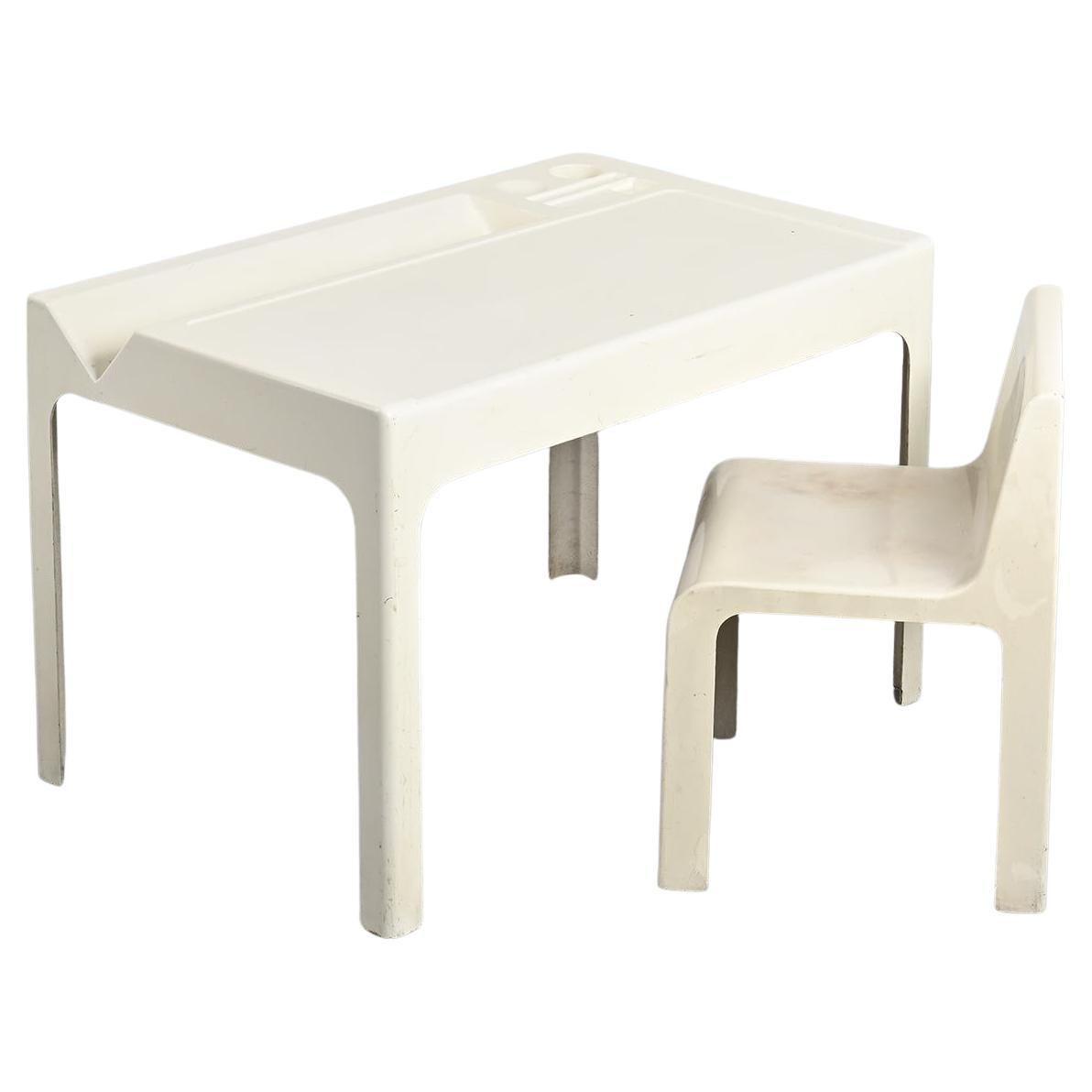 Scrivania e sedia Ozoo,  Marc Berthier, D.A.N. per Roche Bobois, 1967