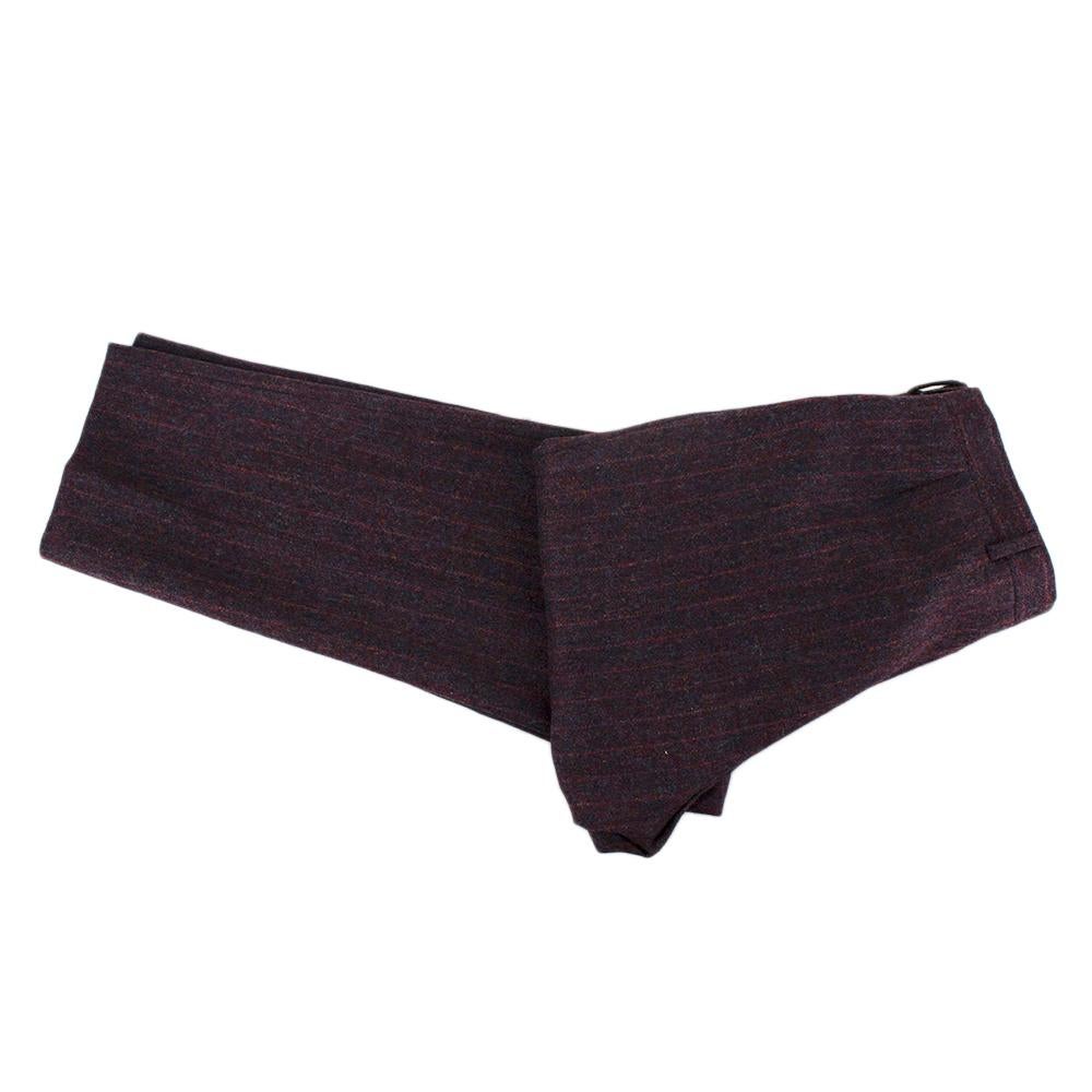 Men's Ozwald Boateng Burgundy Wool Single Breasted Suit - Size L 40R