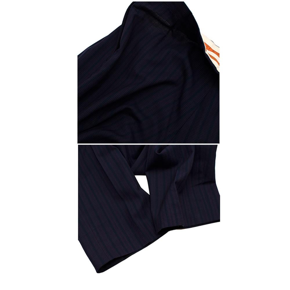 Ozwald Boateng Red & Blue Striped Wool Single Breasted Suit - Size L 5