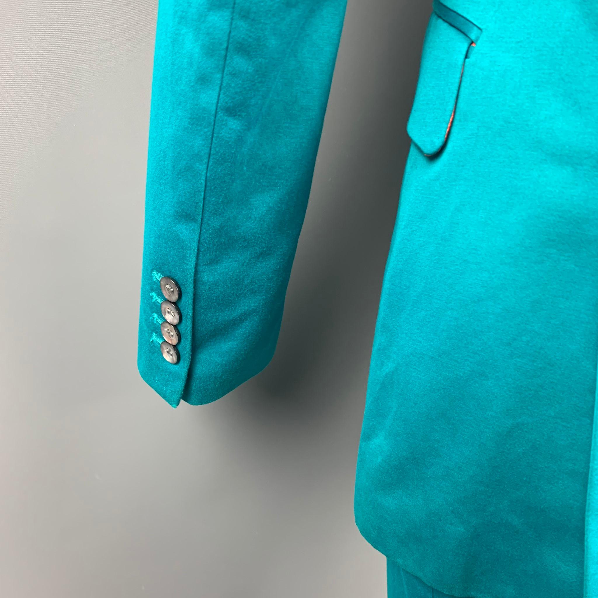 aqua blue suit