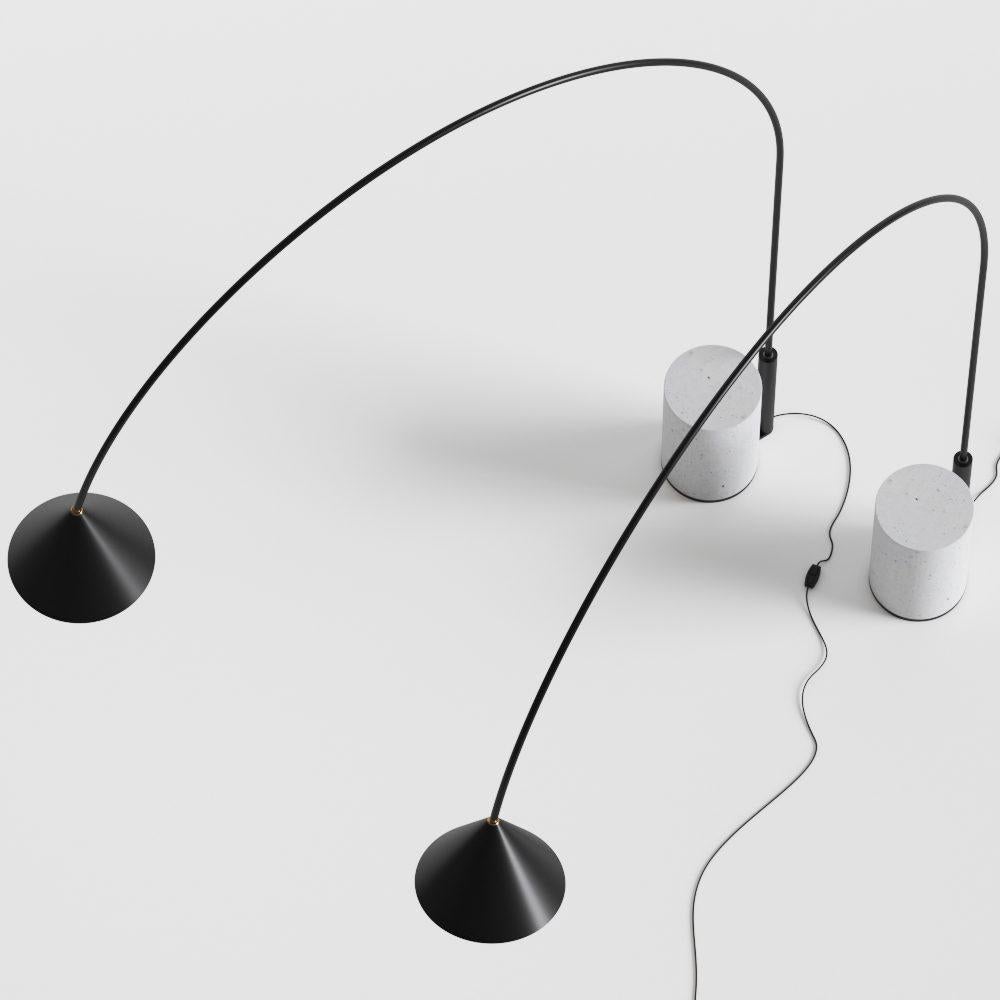 Métal Lampadaire Ozz en métal et base en béton de Paolo Cappello et Simone Saba en vente