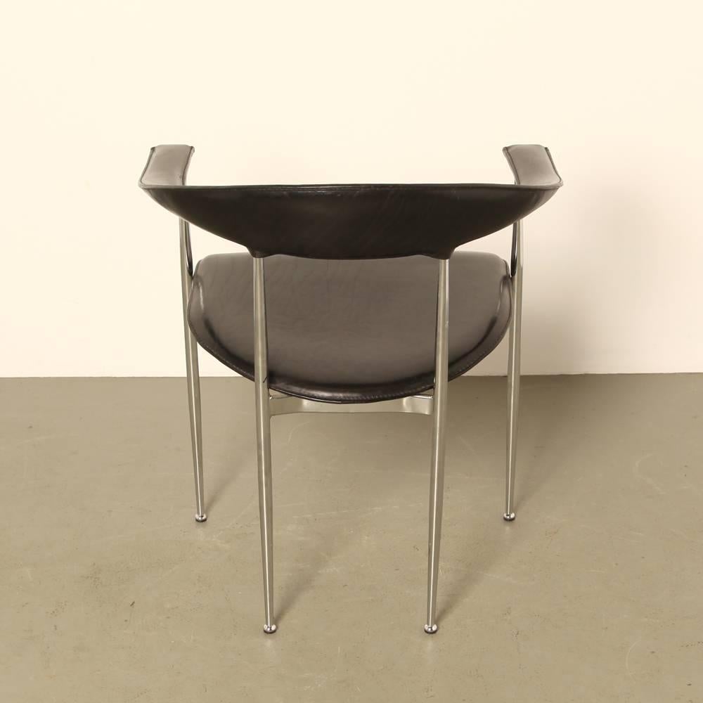 P-40 Chairs by Giancarlo Vegni & Gianfranco Gualtierotti for Fasem For Sale 2