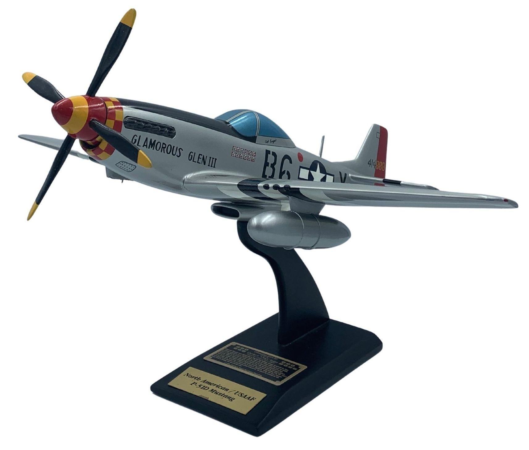 P-51D Mustang Aircraft Model Signed by Chuck Yeager In Good Condition In Colorado Springs, CO