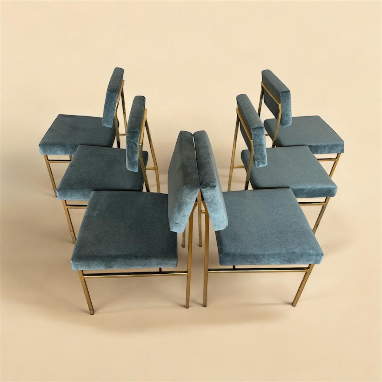 Mid-Century moderno P 60 Philippon Lecoq chairs in vendita