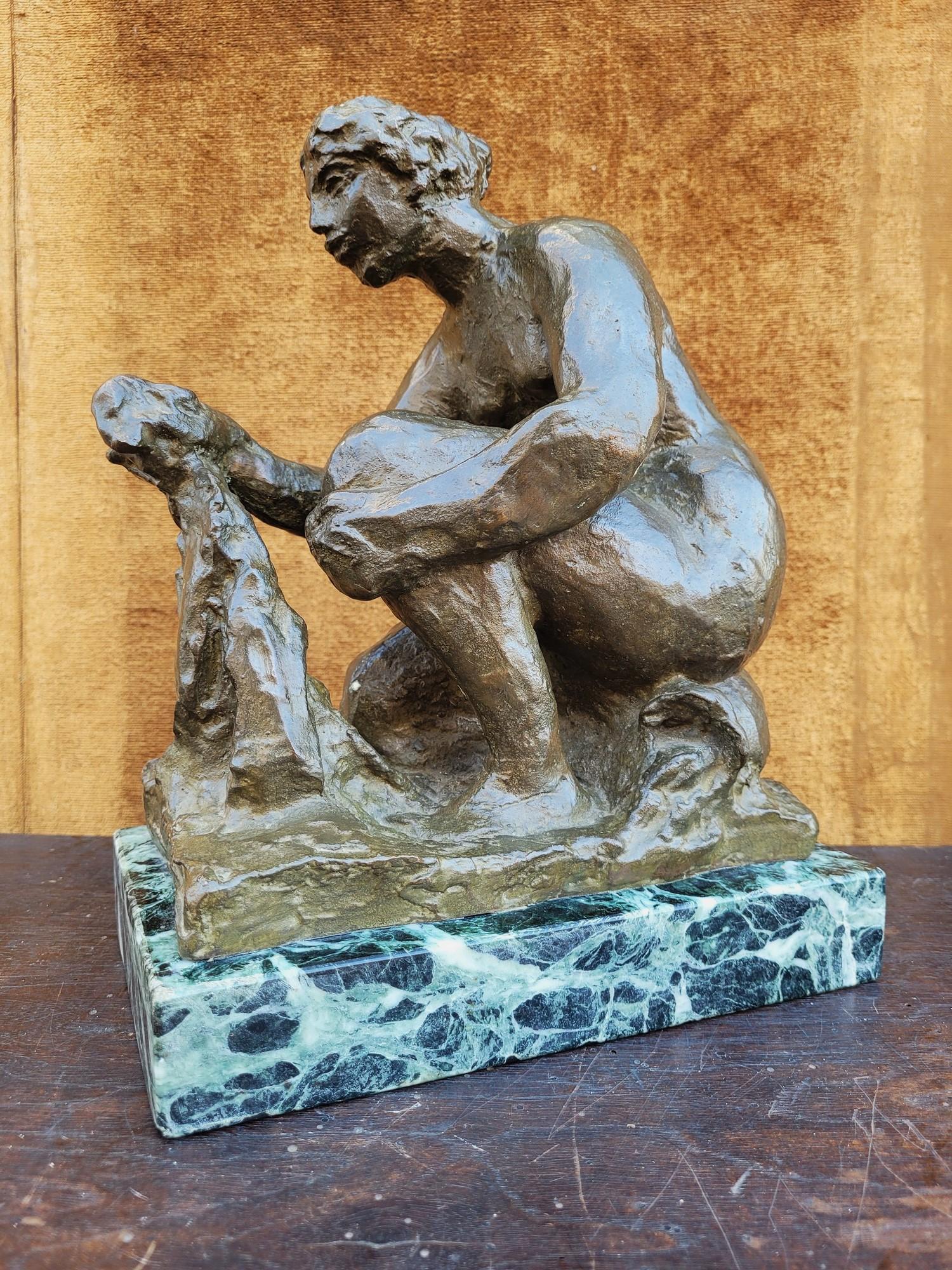 A.R. P. & R. P., la Laveuse, bronzo firmato, XX secolo in vendita 3