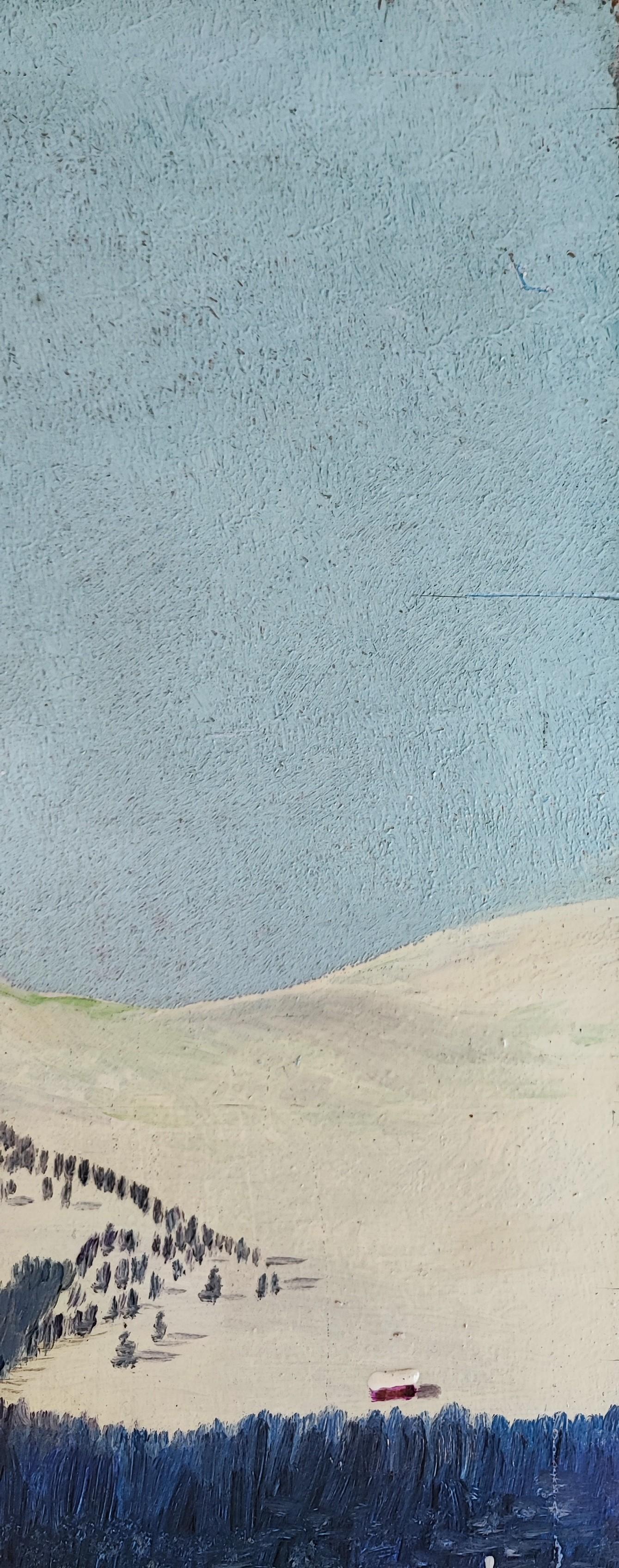Berglandschaft und verschneite Tanne im Angebot 3