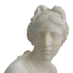 Statua in alabastro in stile P. Bazzanti “Venere accovacciata”, non firmata