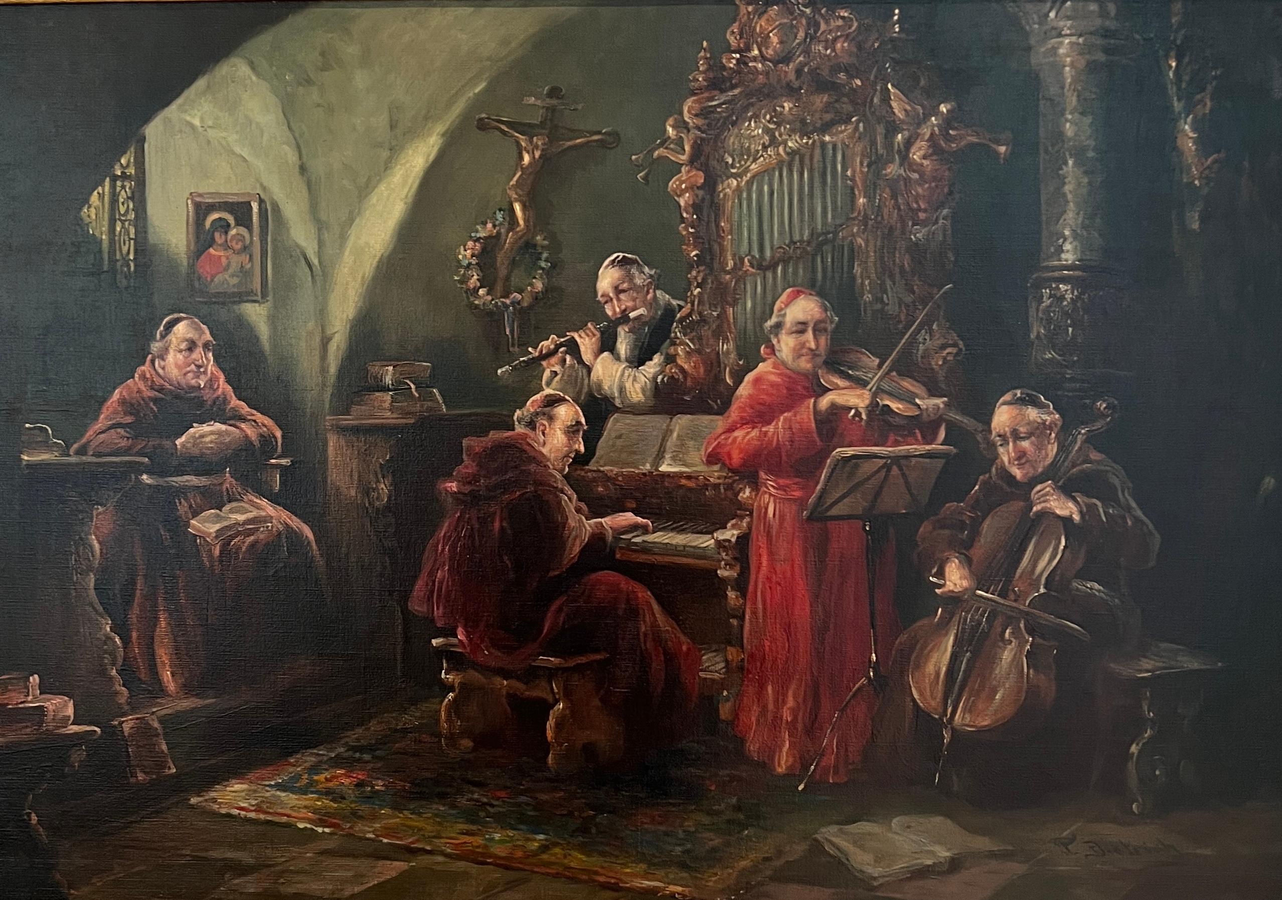 P. Dietrich Interior Painting - Concert of the monks