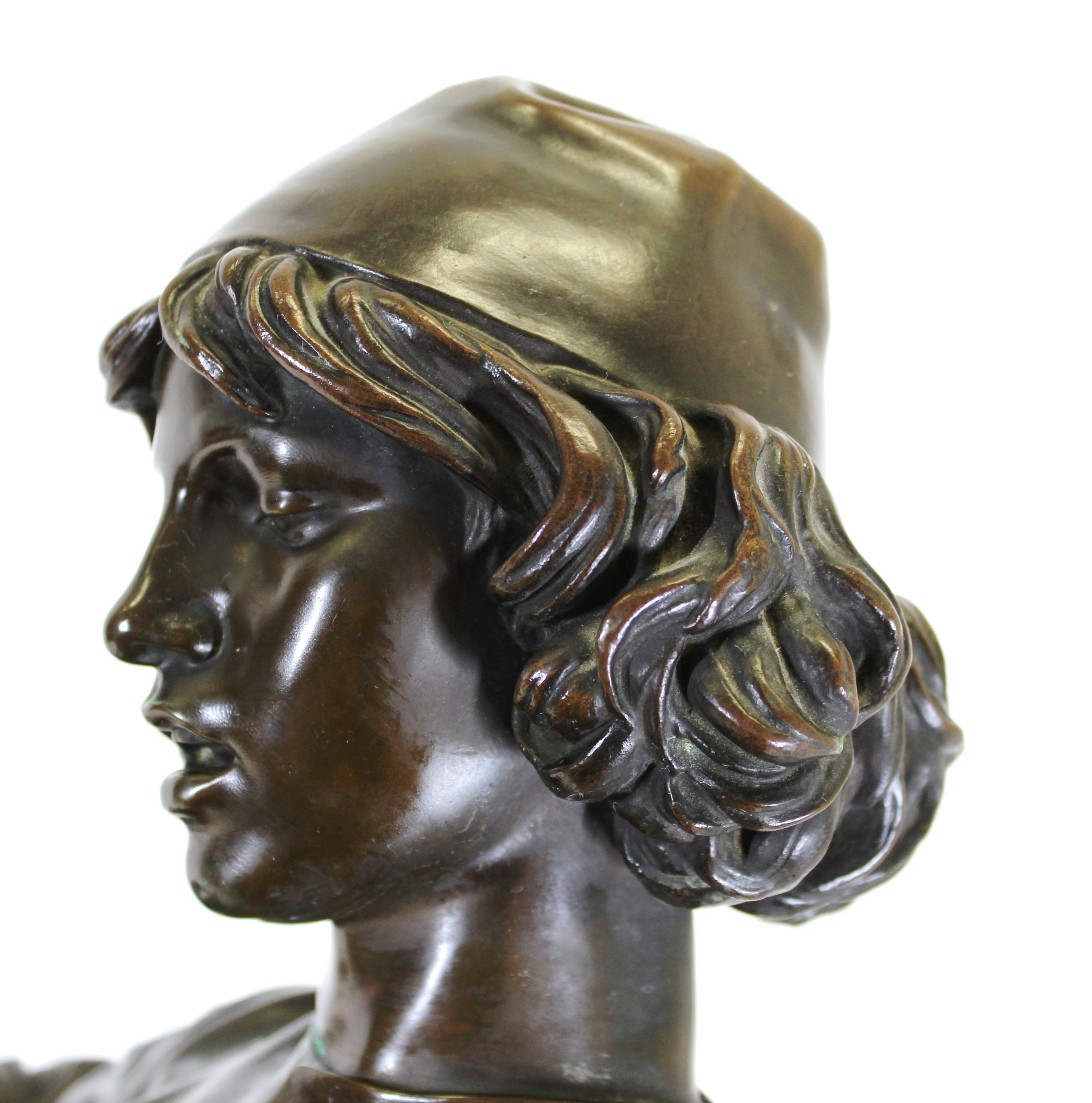 P. Dubois & Barbedienne 'Florentine Singer' French Romantic Period Cast Bronze 9