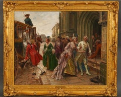P. E. Boutigny, Painting"The Arrival of the Bride", France, 1928