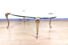 P. E. Guerin Brass and Glass Coffee Table