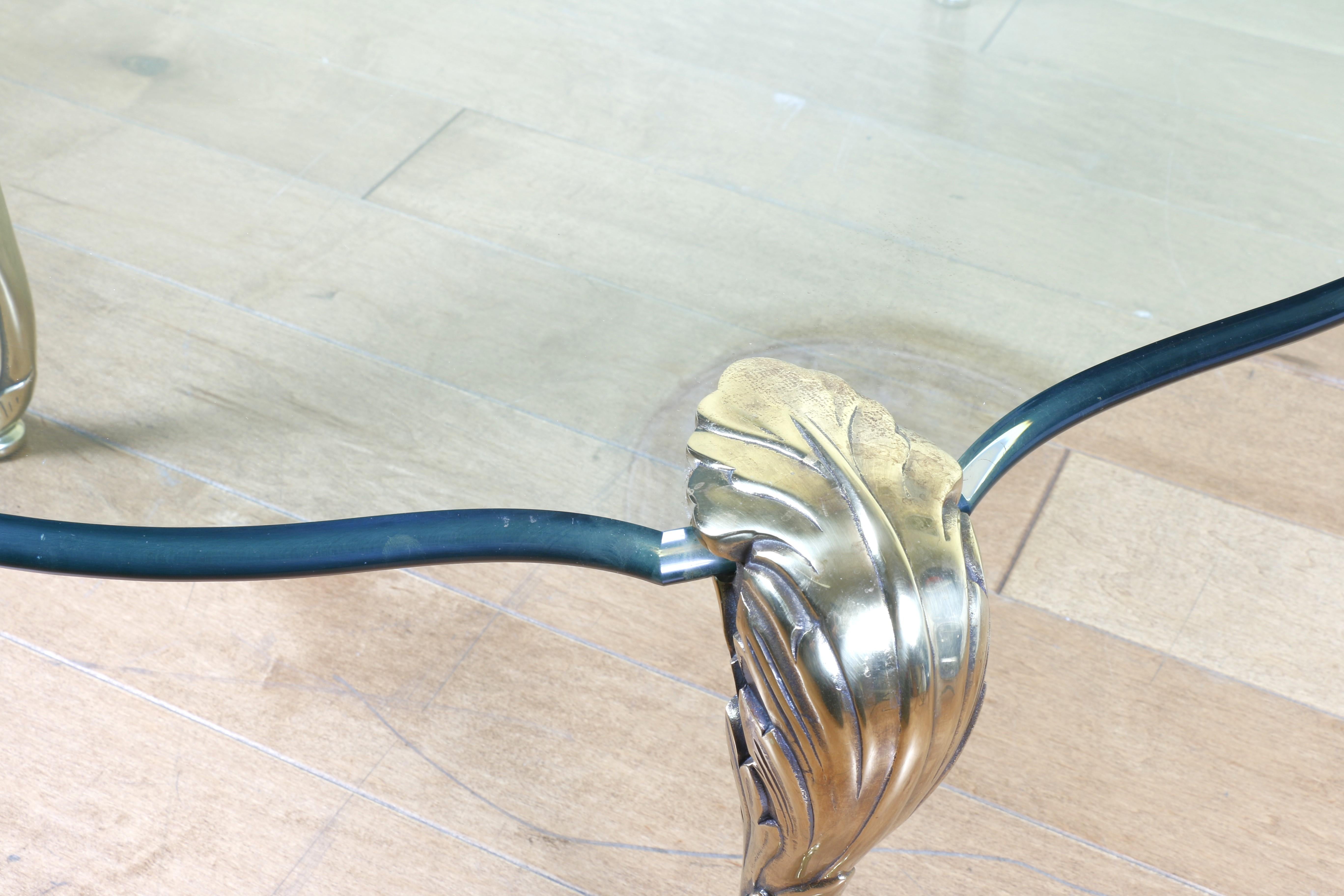 P. E. Guerin Brass and Glass Coffee Table 2