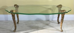 P .E Guerin Style Giltwood and Glass Coffee Table