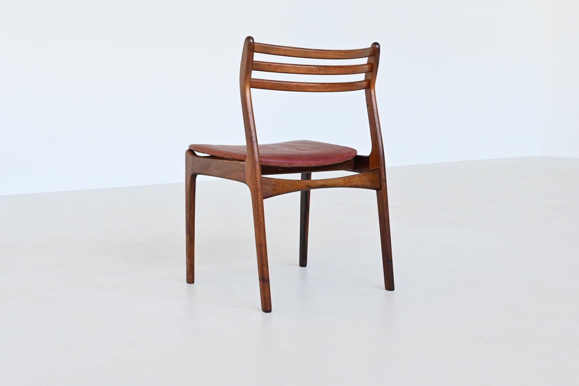 P. E. Jorgensen dining chairs in rosewood Farso Stolefabrik Denmark 1960 For Sale 4