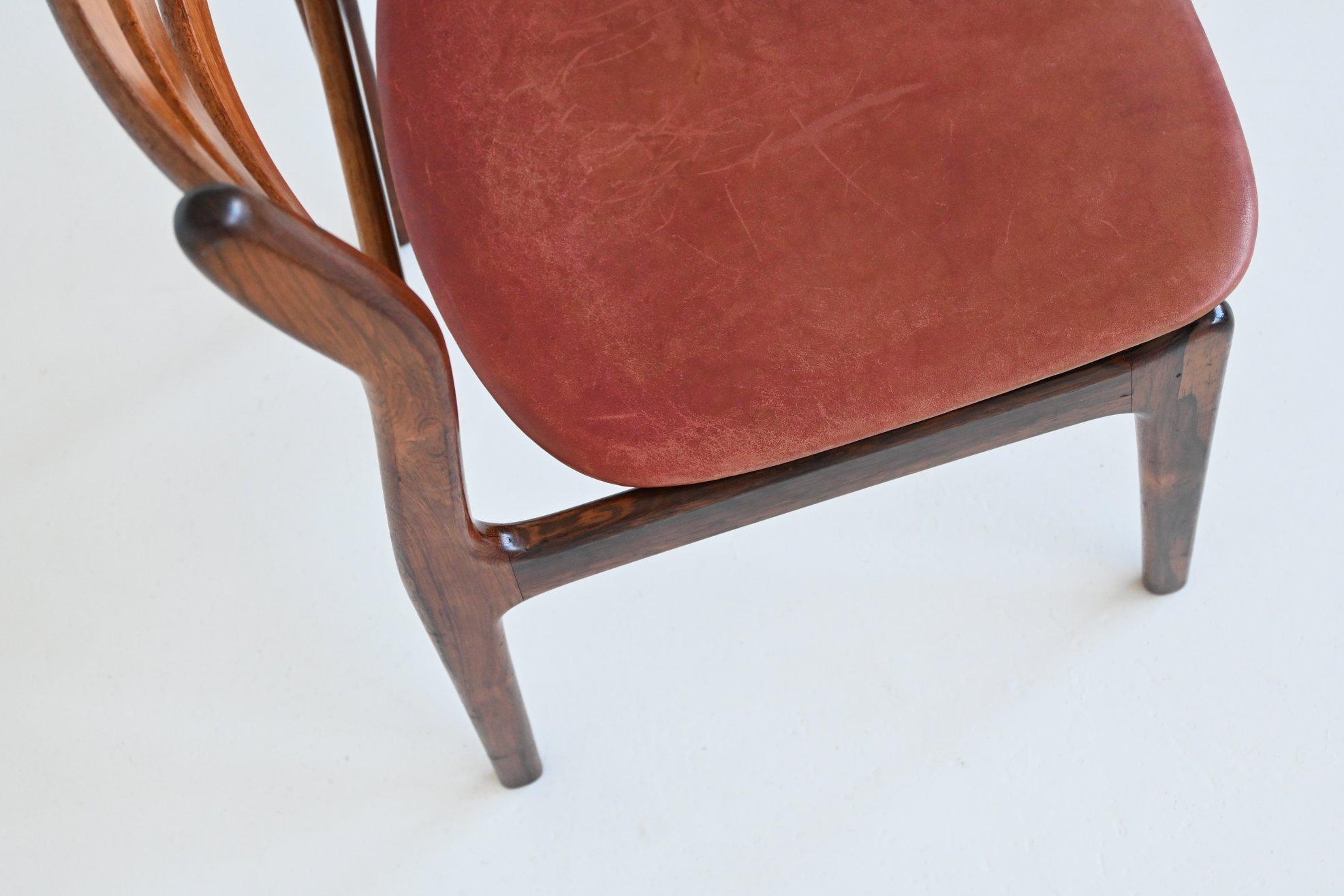 P. E. Jorgensen dining chairs in rosewood Farso Stolefabrik Denmark 1960 For Sale 8