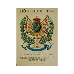 1967 Franco-Swiss Friendship Original Exhibition Poster, Hôtel de Rohan
