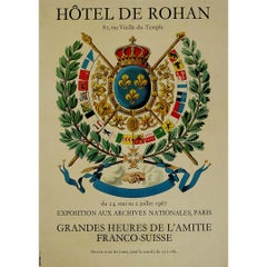 1967 Franco-Swiss Friendship Original Exhibition Poster, Hôtel de Rohan