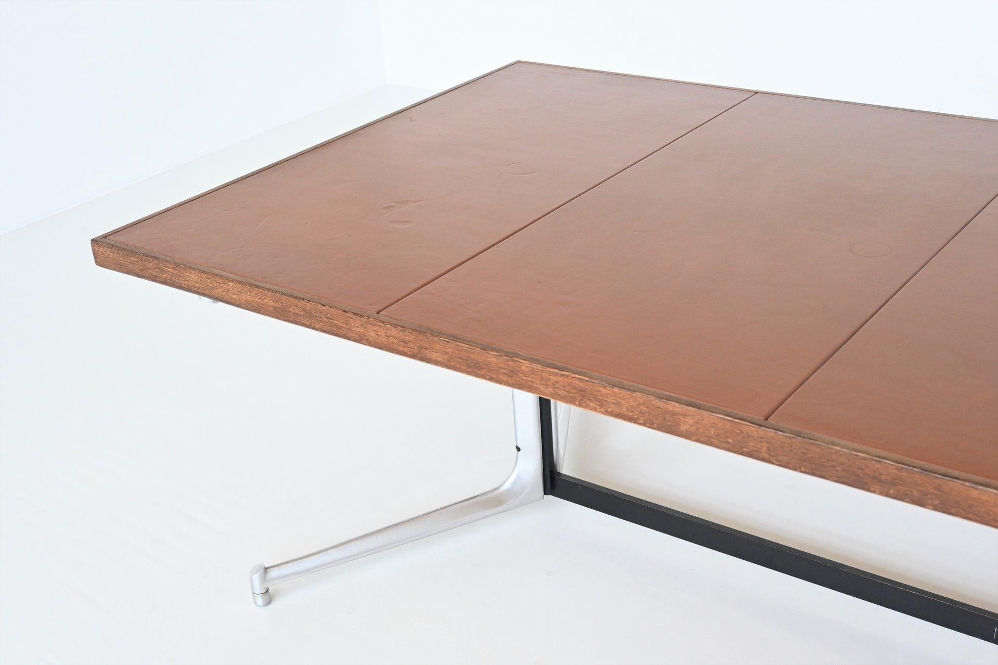 Brushed P. Fabricius and J. Kastholm large dining table Kill International Germany 1970 For Sale