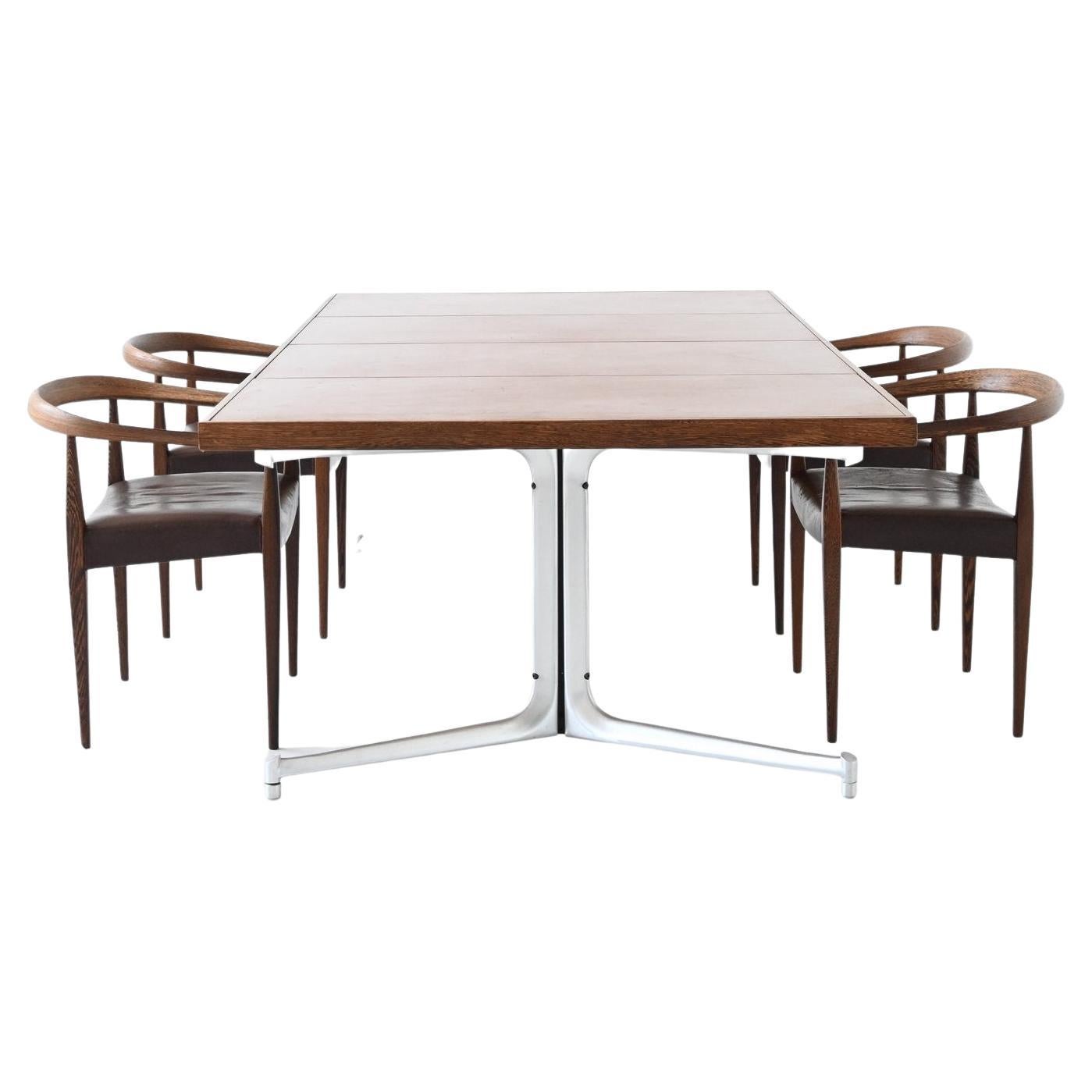 P. Fabricius and J. Kastholm large dining table Kill International Germany 1970 For Sale