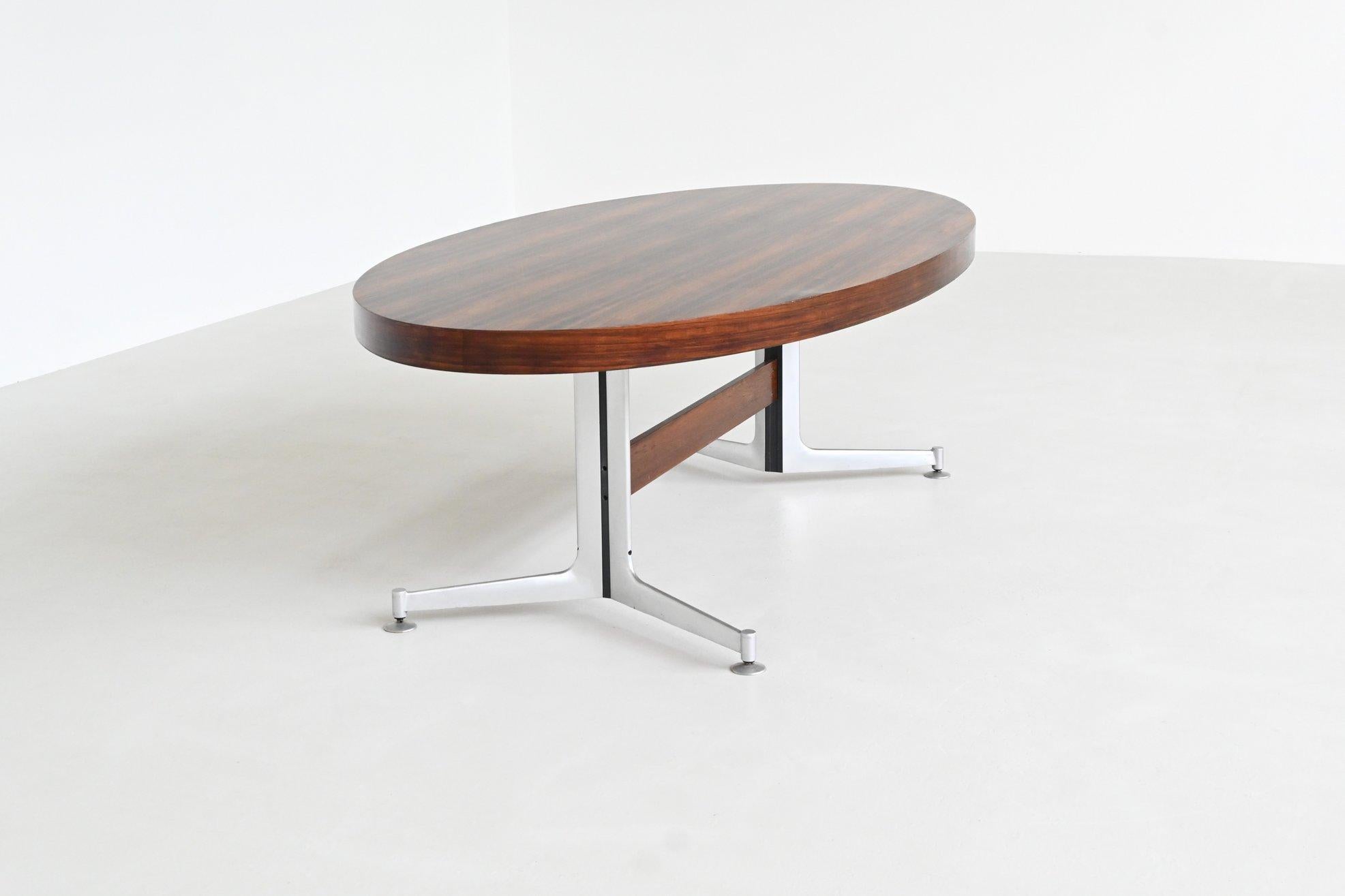 Metal P. Fabricius & J. Kastholm dining table Kill International Germany 1970 For Sale