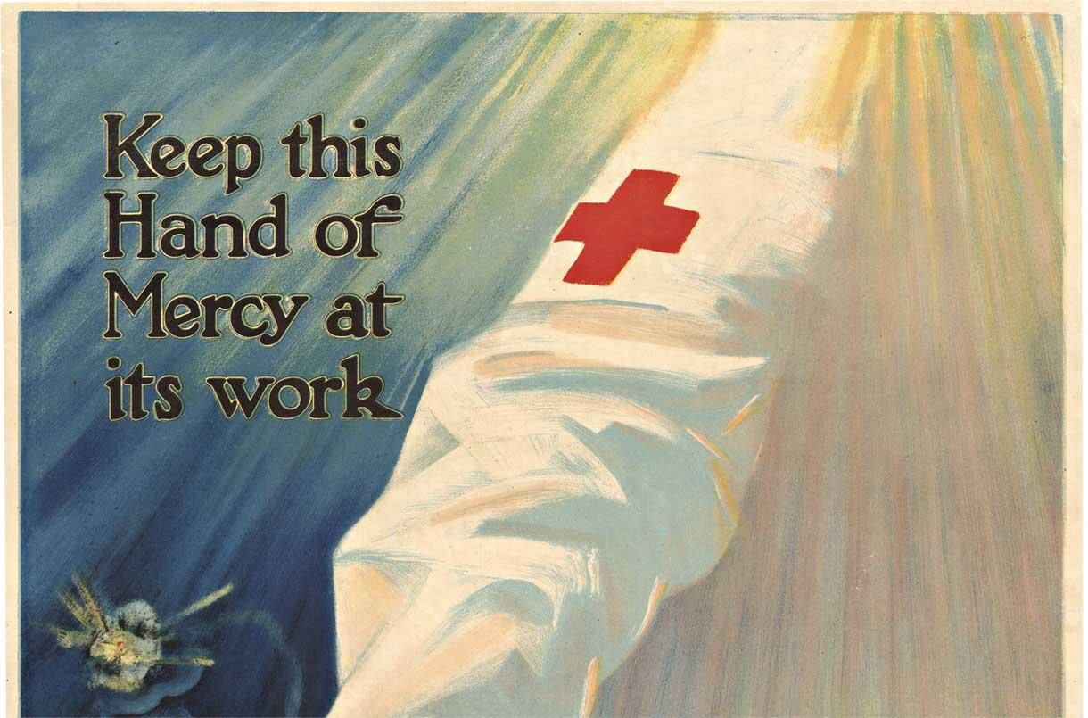 Settimana del Fondo di Guerra Originale  Mantieni questa Mano della Misericordia al suo lavoro  poster d'epoca - Print Realismo americano di P. G. Morgan