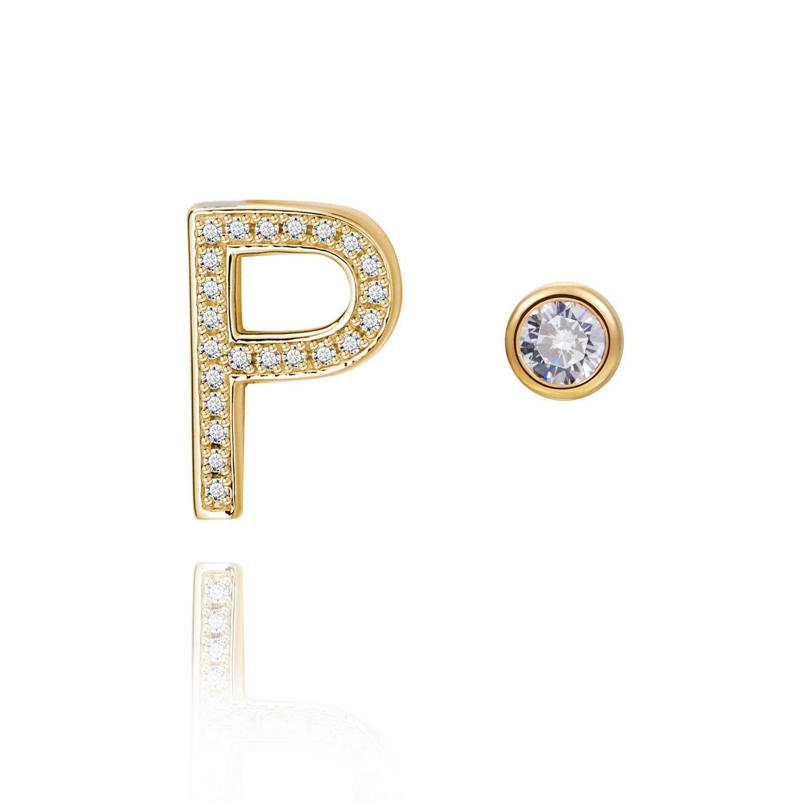 letter p earrings