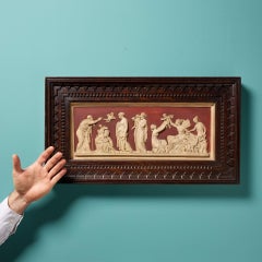 P. Ipsen (1815-1860) Neoclassical Style Antique Jasperware Plaque