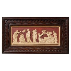 P. Ipsen (1815-1860) Neoclassical Style Antique Jasperware Plaque
