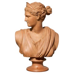 P. Ipsen (1815-1860) Terracotta Figure of Diana After the Antique