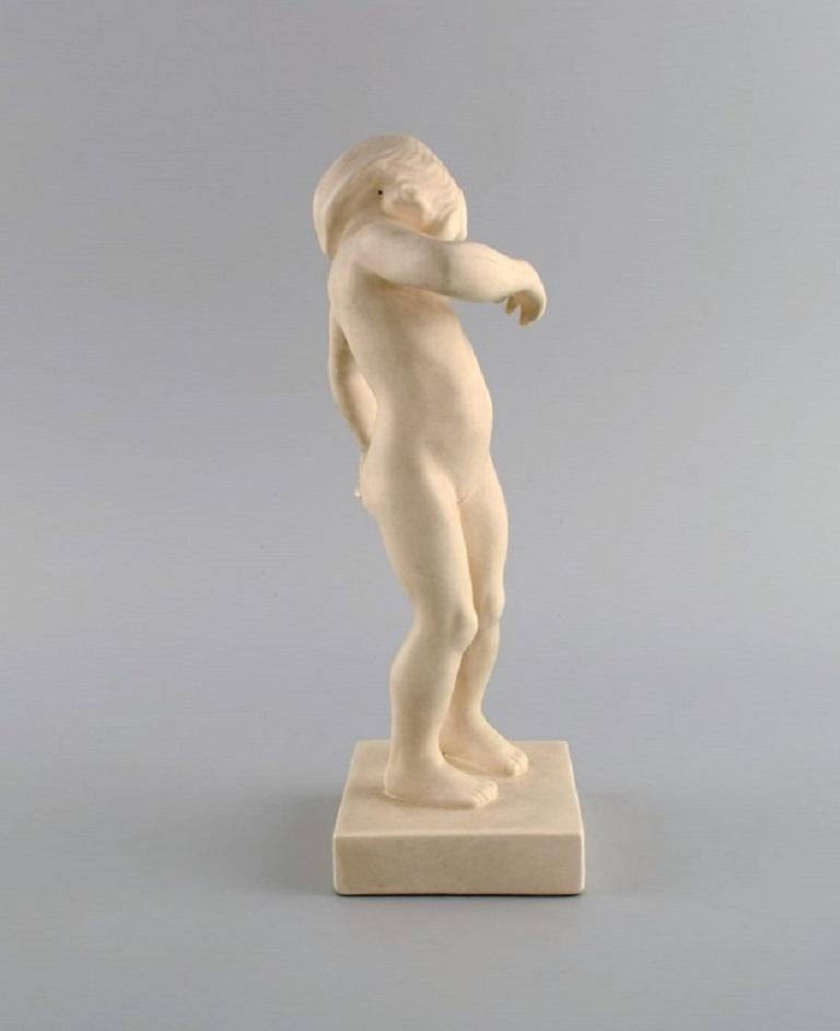 Milieu du XXe siècle P. Ipsen's, Danemark, Girl No. 888, en glaçure claire rare, Venus Kalipygos en vente