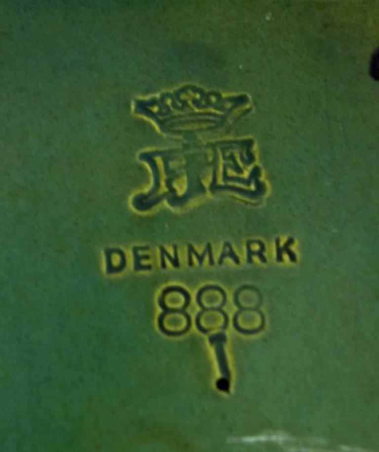 Danish P. Ipsen's, Denmark Jade Green Girl No. 888. Venus Kalipygos, Design Kai Nielsen