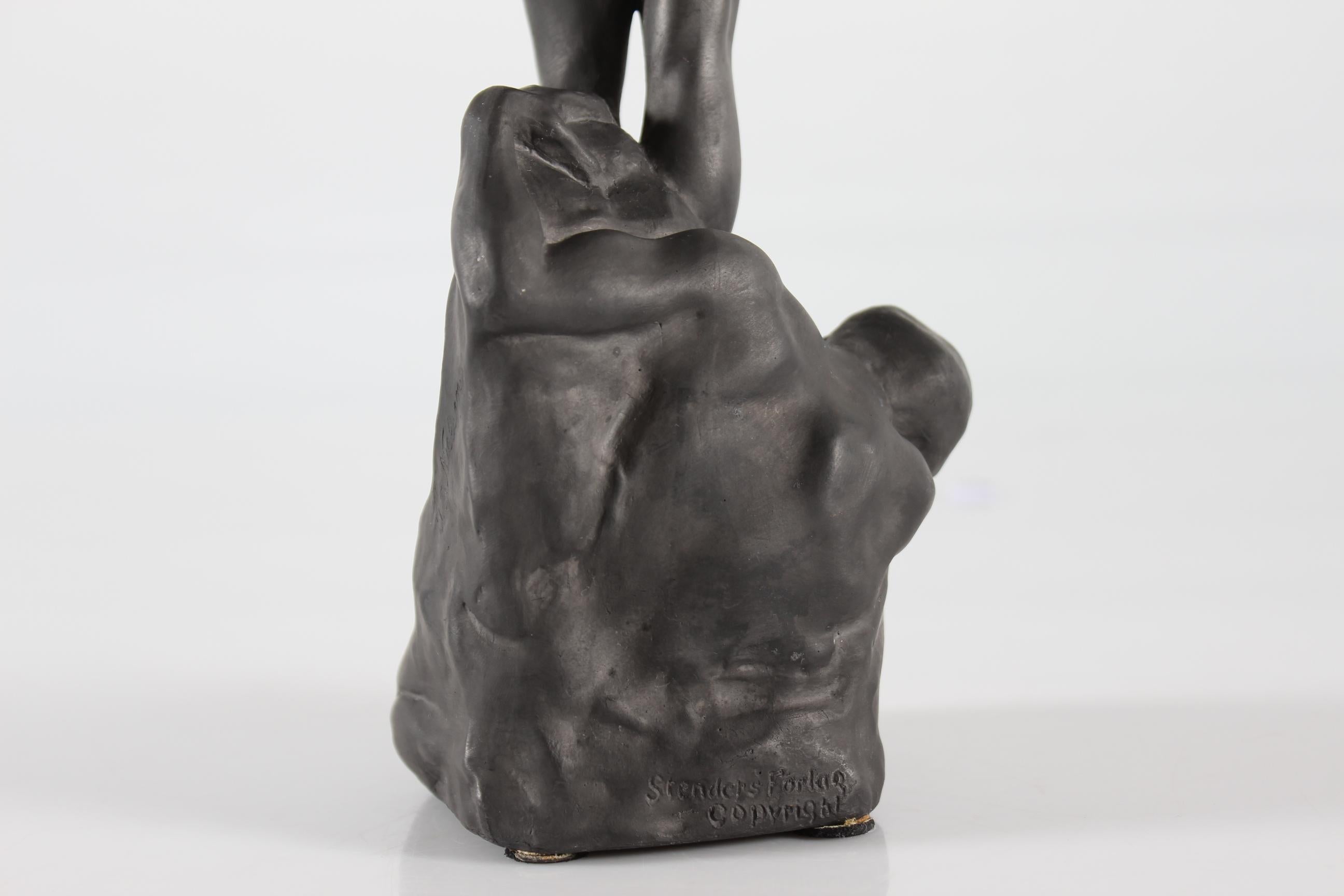 P. Ipsens Enke Figurine of a Young Woman Designed by Jens Jacob Bregnoe Nielsen In Good Condition In Aarhus C, DK