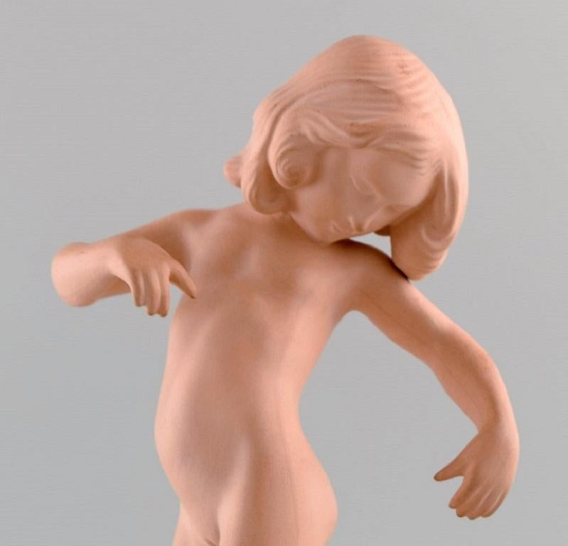 Danish P. Ipsens Enke, Girl No. 888, Venus Kalipygos, Unglazed Pottery For Sale