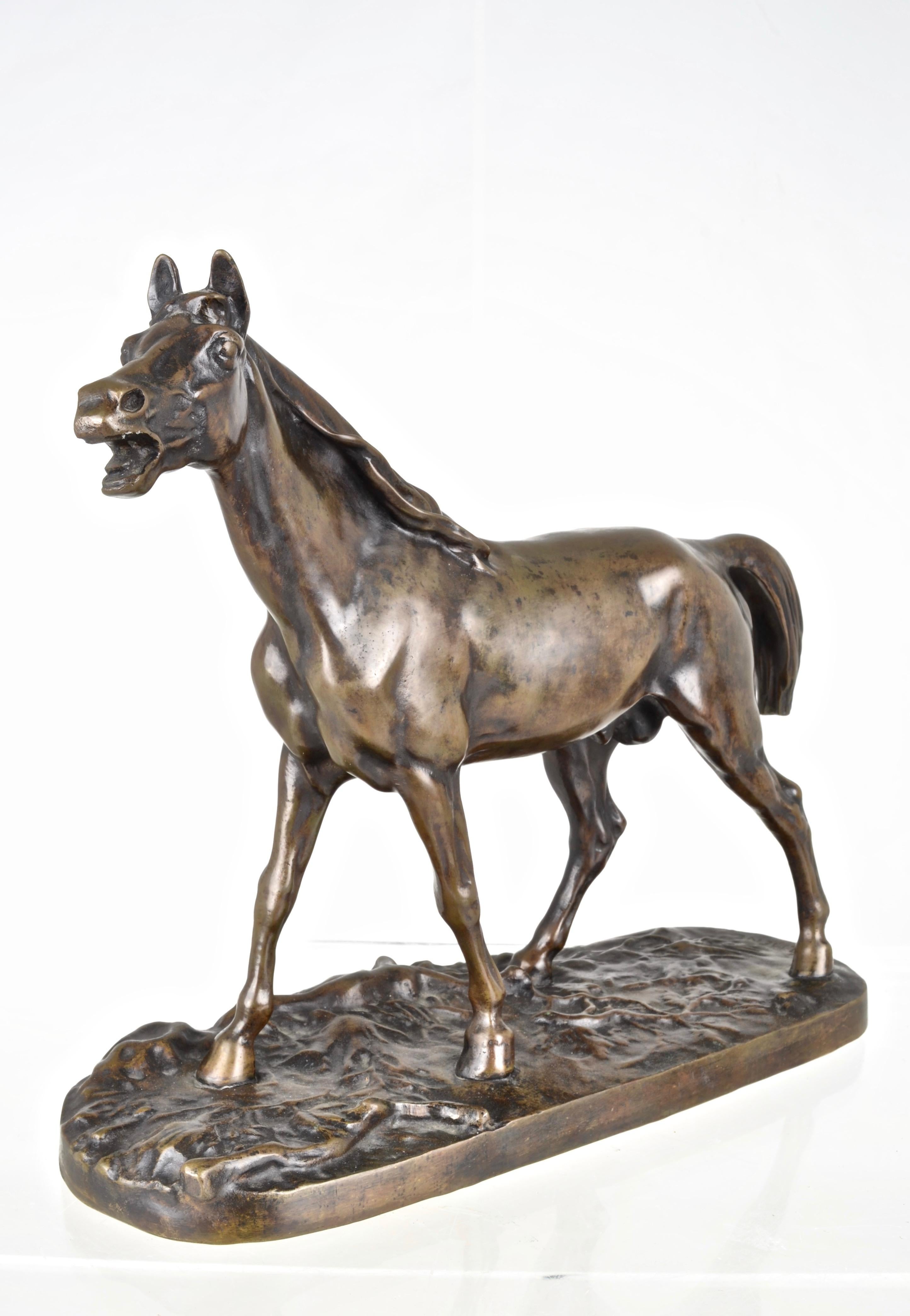 P. J.  Mene Bronze Sculpture of Horse. France 19th C In Good Condition In Norwalk, CT