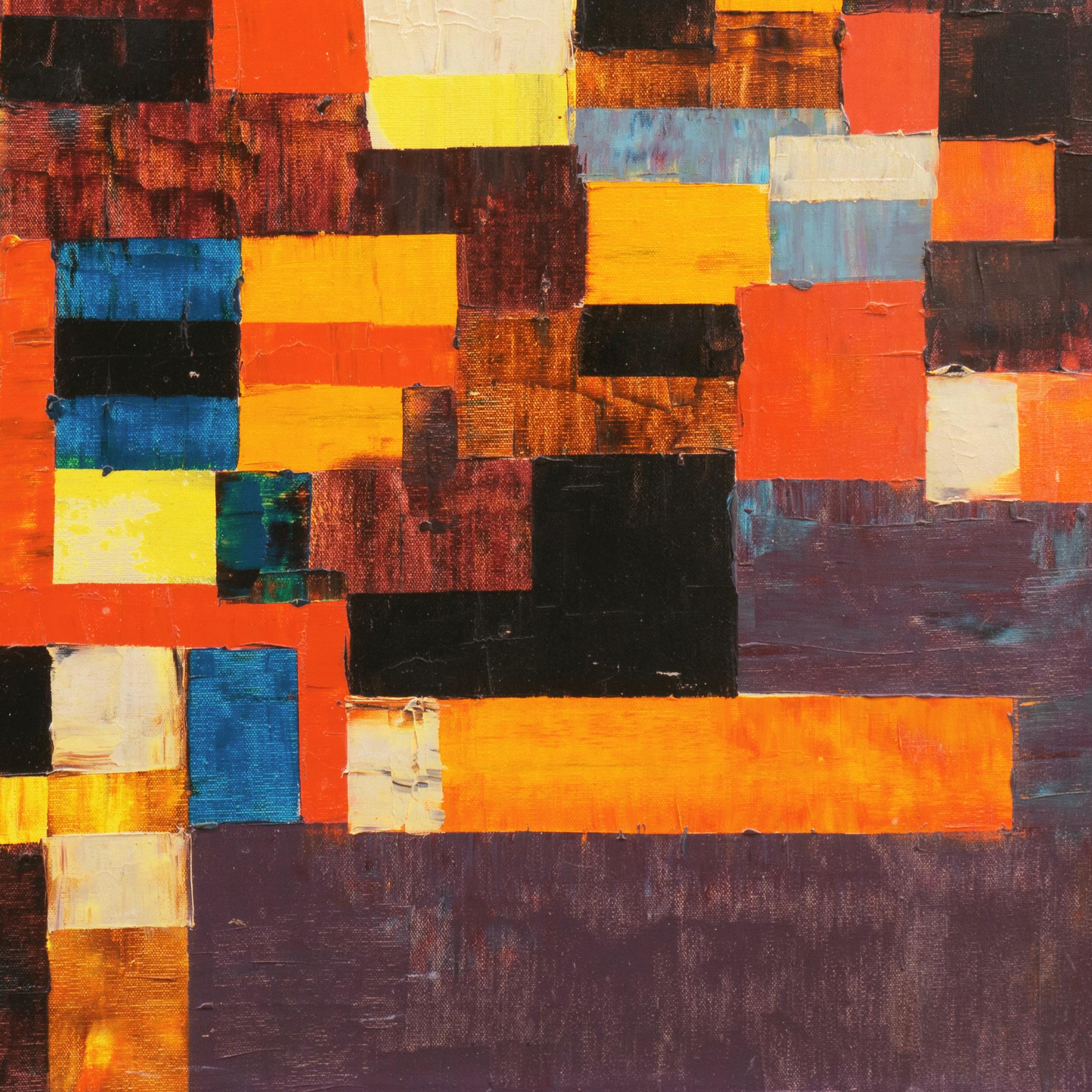 'Geometric Polychrome Abstract' For Sale 2