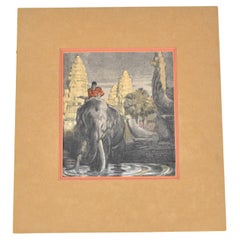 Lithographie Angkor Wat, XXe siècle