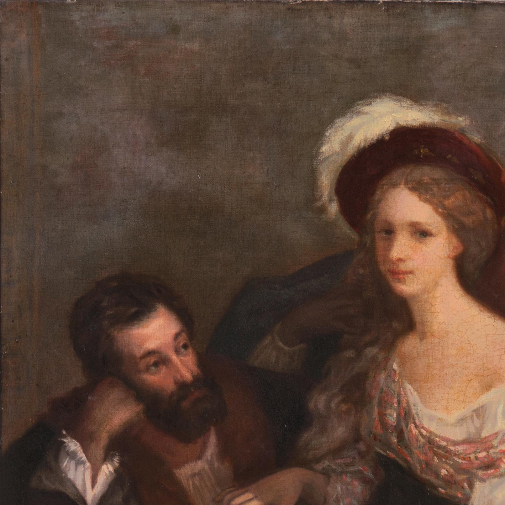 'The Young Courtesan', 19th Century French School, French Romanticism, Large Oil For Sale 8
