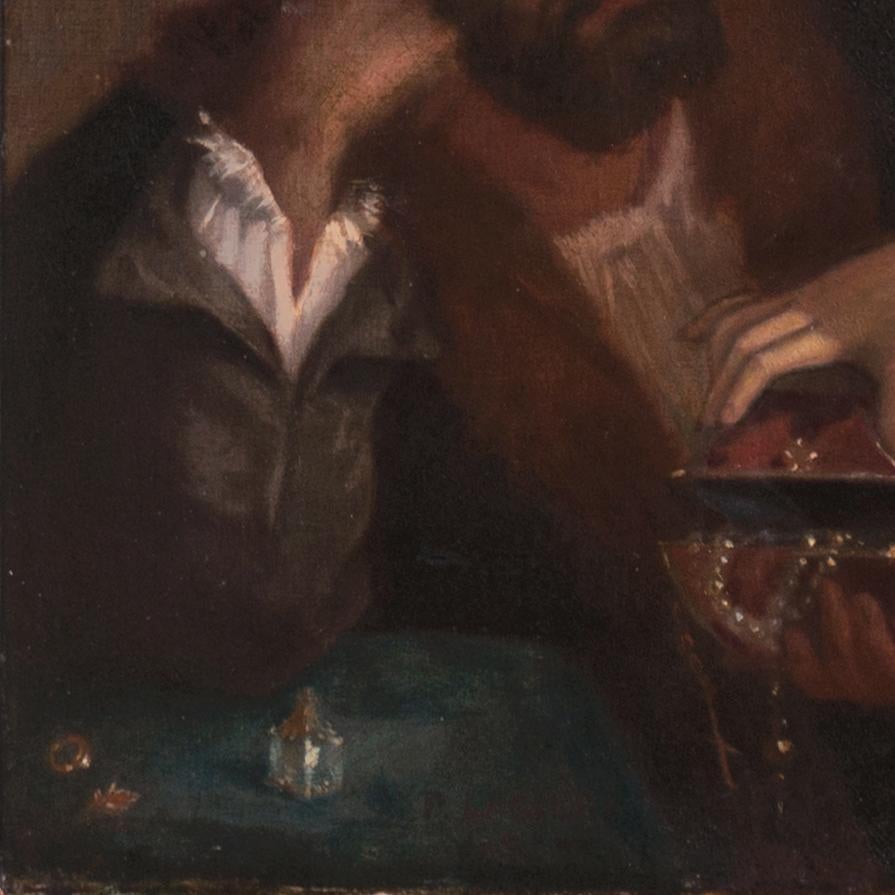 Signed lower left, 'P. Lagiere' (French, 19th century) and dated, '1868'. After 'La Jeune Courtisane', 1821, by Xavier Sigalon (French, 1787–1837), held in the permanent collection of the Louvre.

An exceptionally  fine and early copy of the work by
