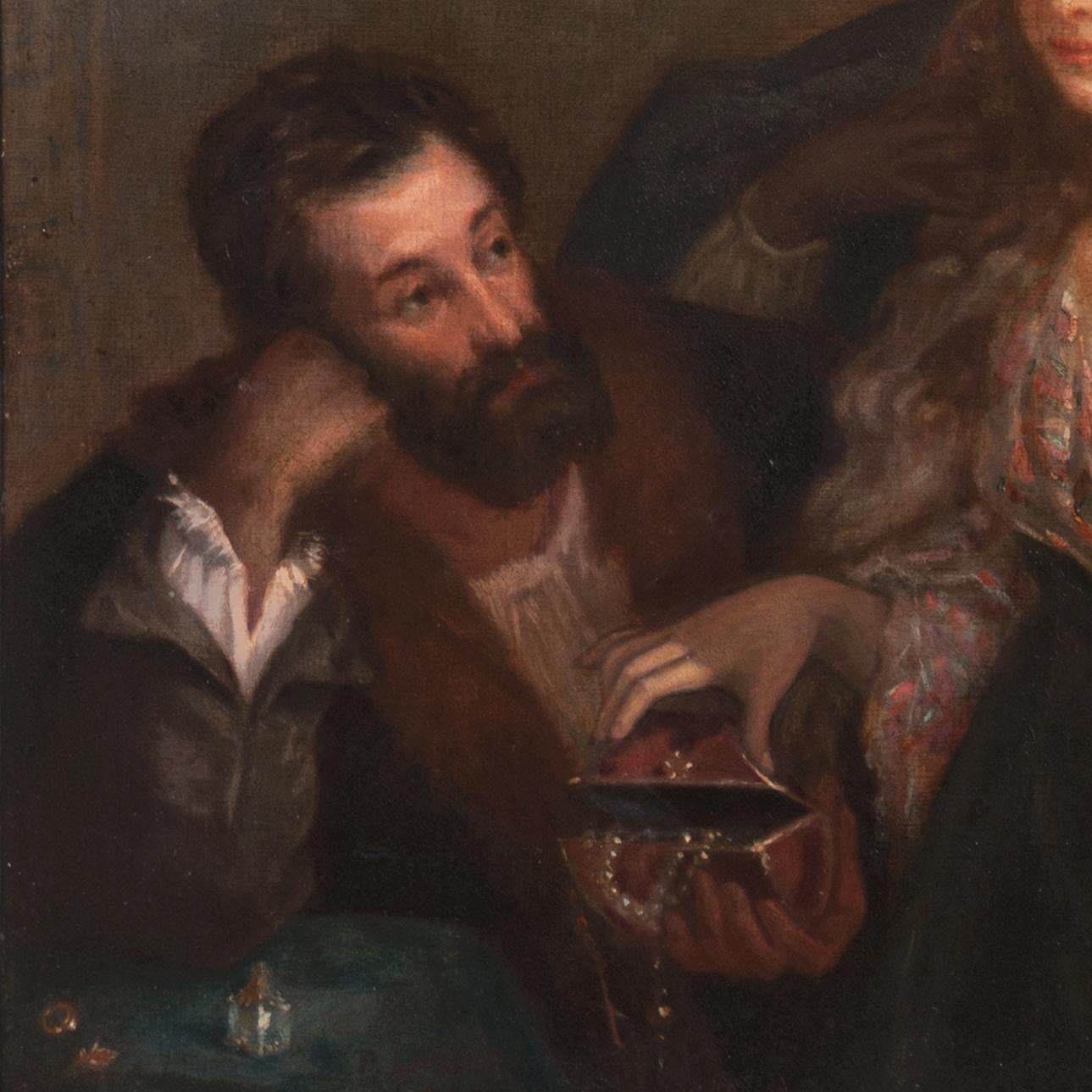 'The Young Courtesan', 19th Century French School, French Romanticism, Large Oil For Sale 2
