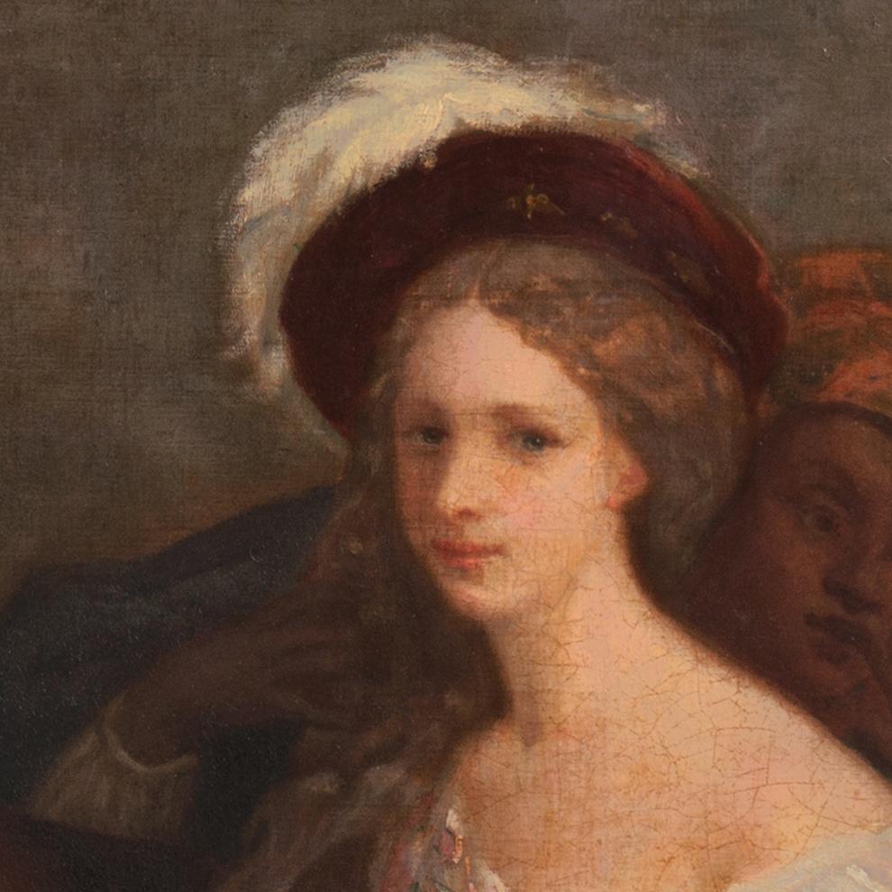 'The Young Courtesan', 19th Century French School, French Romanticism, Large Oil For Sale 3