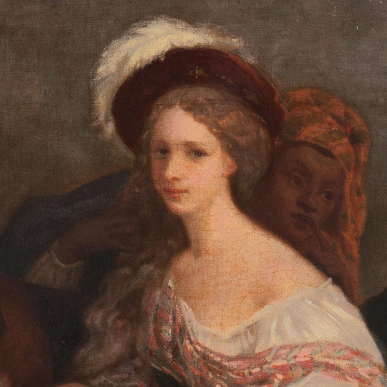 'The Young Courtesan', 19th Century French School, French Romanticism, Large Oil For Sale 6