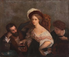 'The Young Courtesan', 19th Century French School, French Romanticism, Large Oil