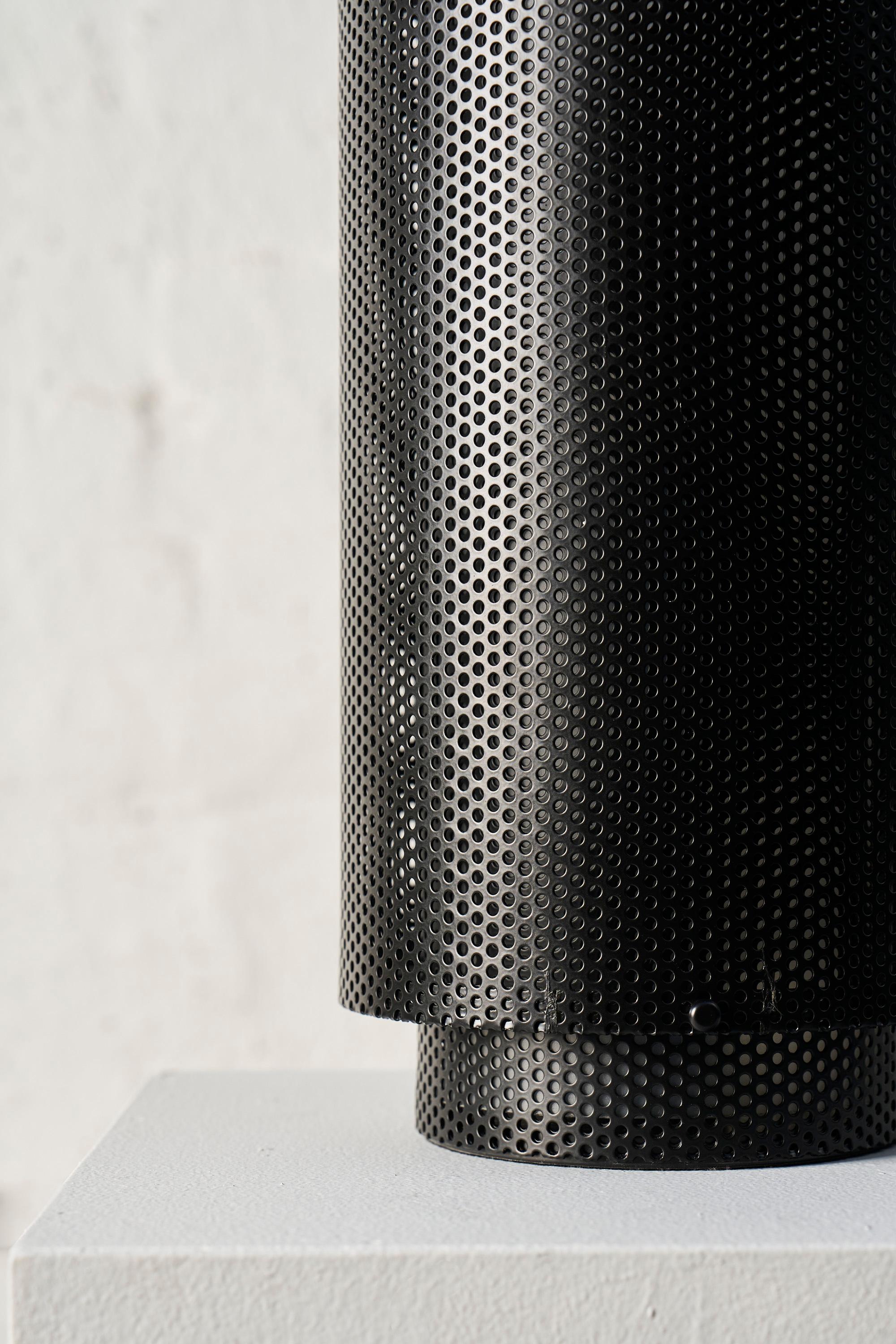P-Lamp — Black. A Sculptural Perforated Lamp by Solmistudio—Made in Italy For Sale 4