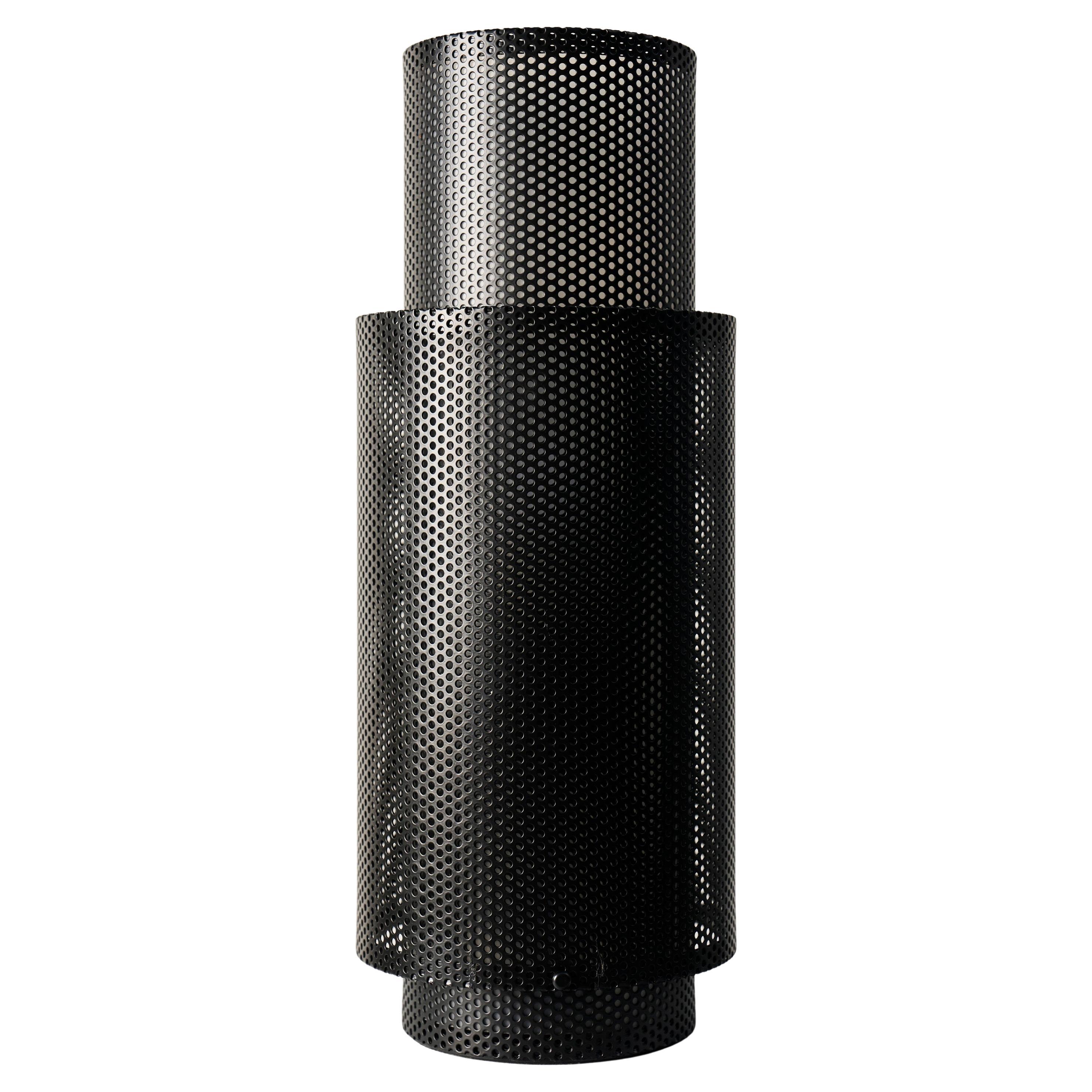 P-Lamp — Black. A Sculptural Perforated Lamp by Solmistudio—Made in Italy For Sale