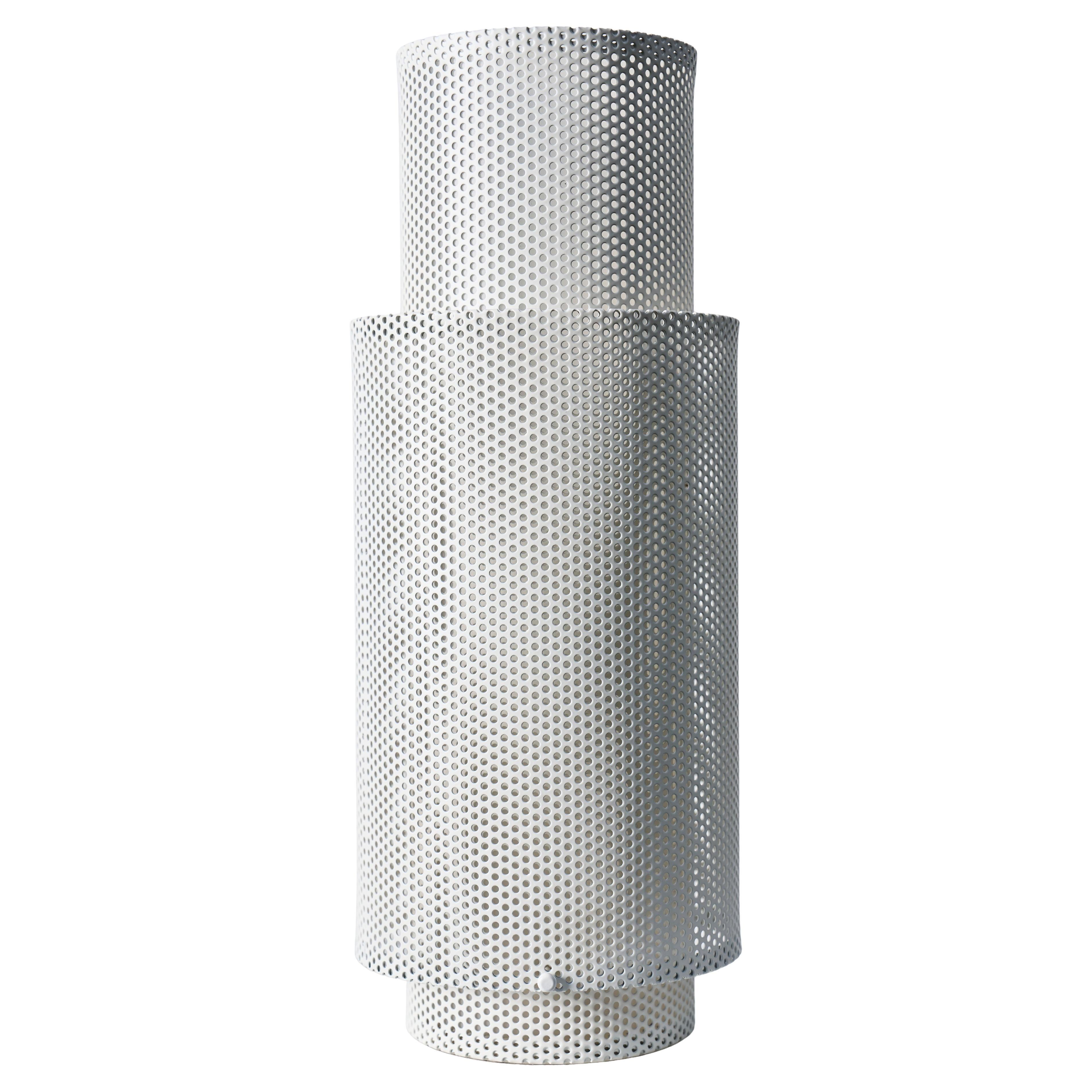 P-Lamp In White. A Sculptural Perforated Lamp by Solmistudio—Made in Italy