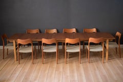 P. Tavolo da pranzo allungabile in teak danese Lauritsen & Søn di Borge Mogensen