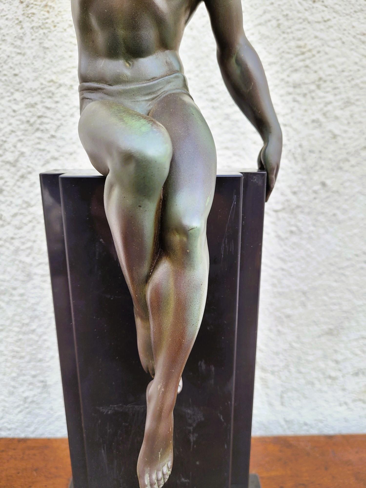 Francese P Le Faguays - Max Le Verrier, Gloria, Scultura Art Verrier, XX secolo in vendita