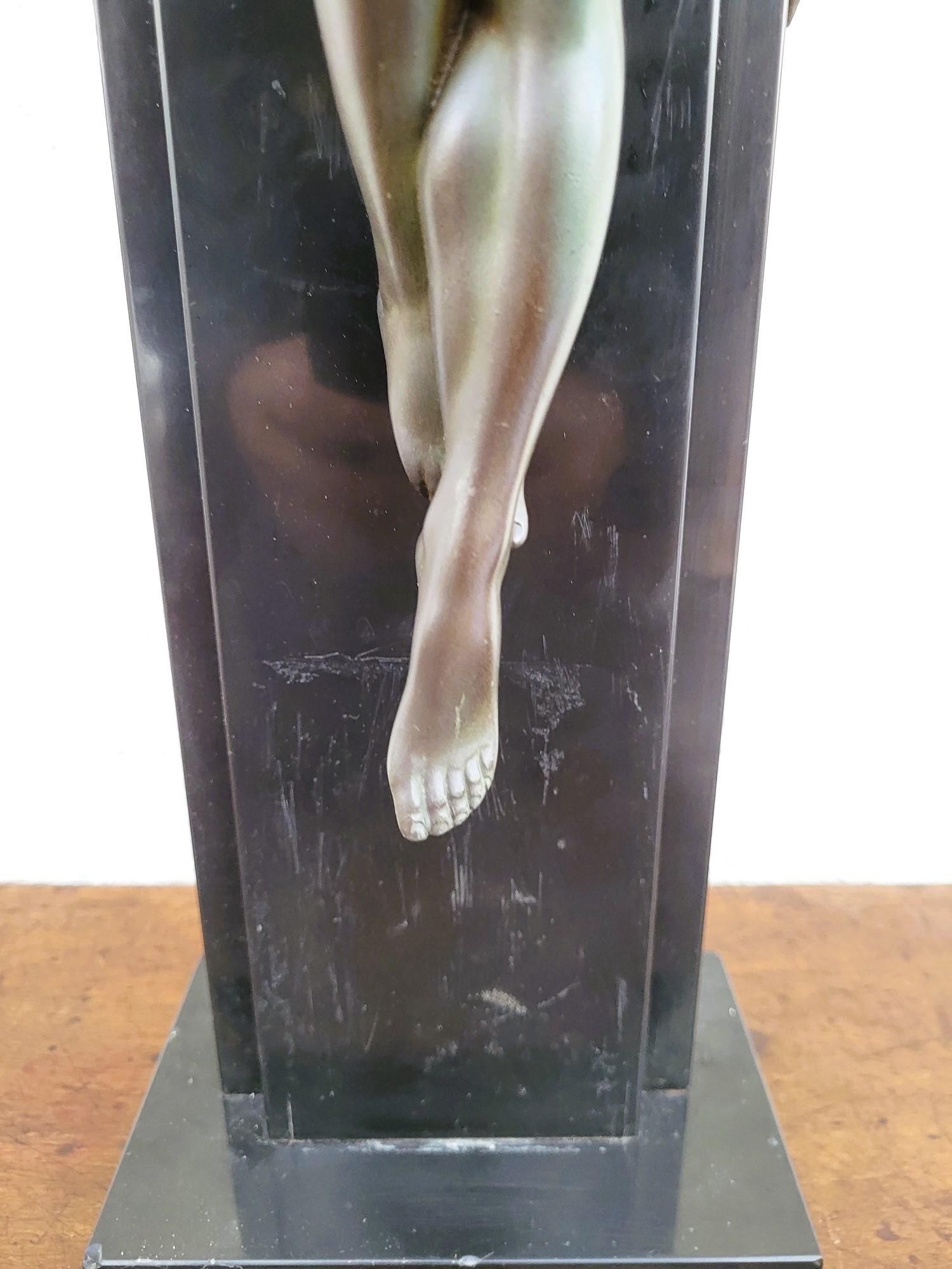 P Le Faguays - Max Le Verrier, Gloria, Scultura Art Verrier, XX secolo In condizioni buone in vendita a MARSEILLE, FR