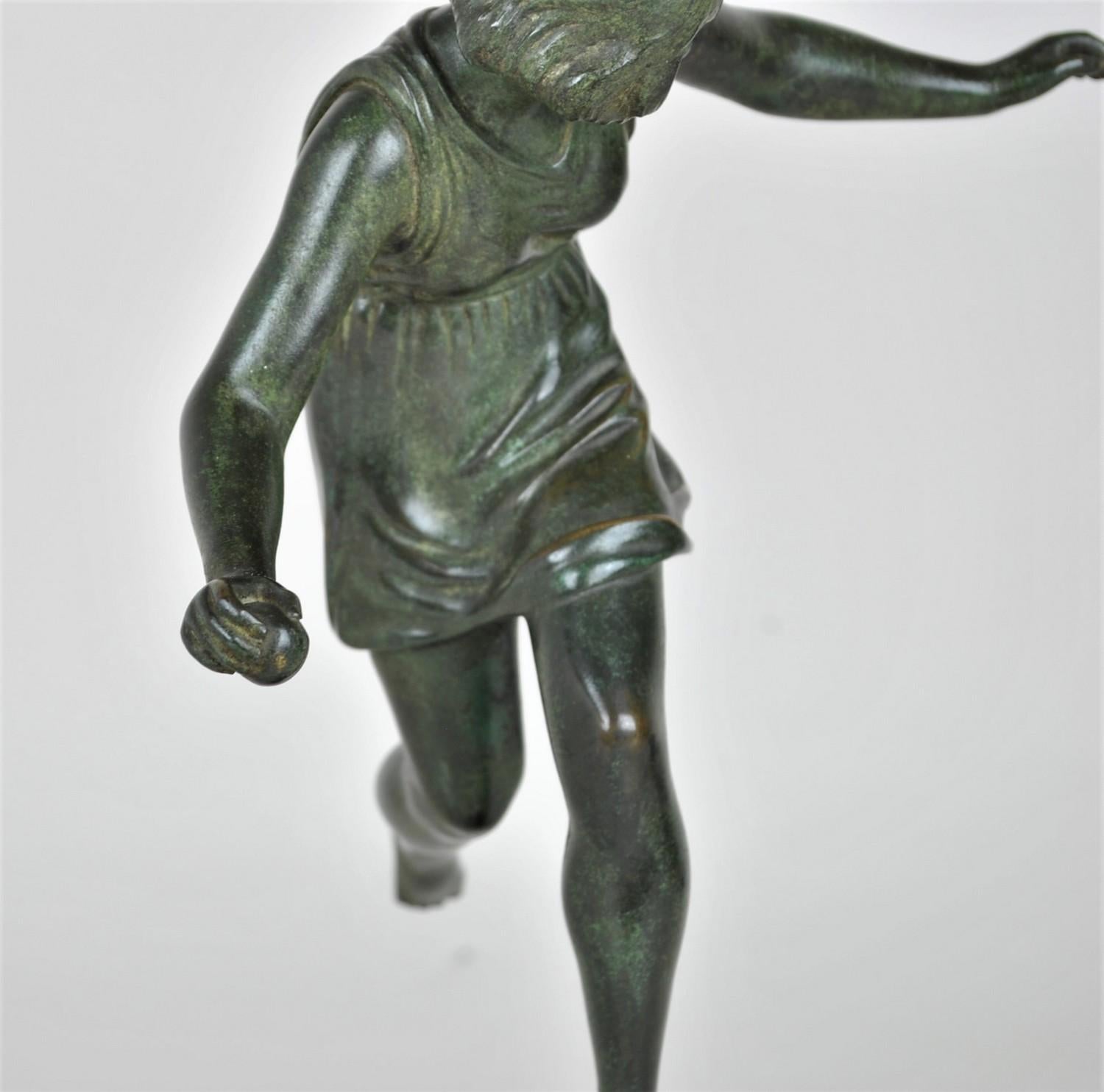 P Le Faguays, Woman with the Ball, Signed Bronze, Art Deco, 20th Century 13